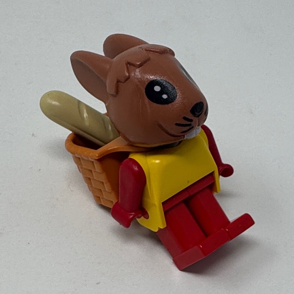 LEGO FABULAND RUFUS RABBIT VINTAGE MINIFIGURE BREAD BASKET